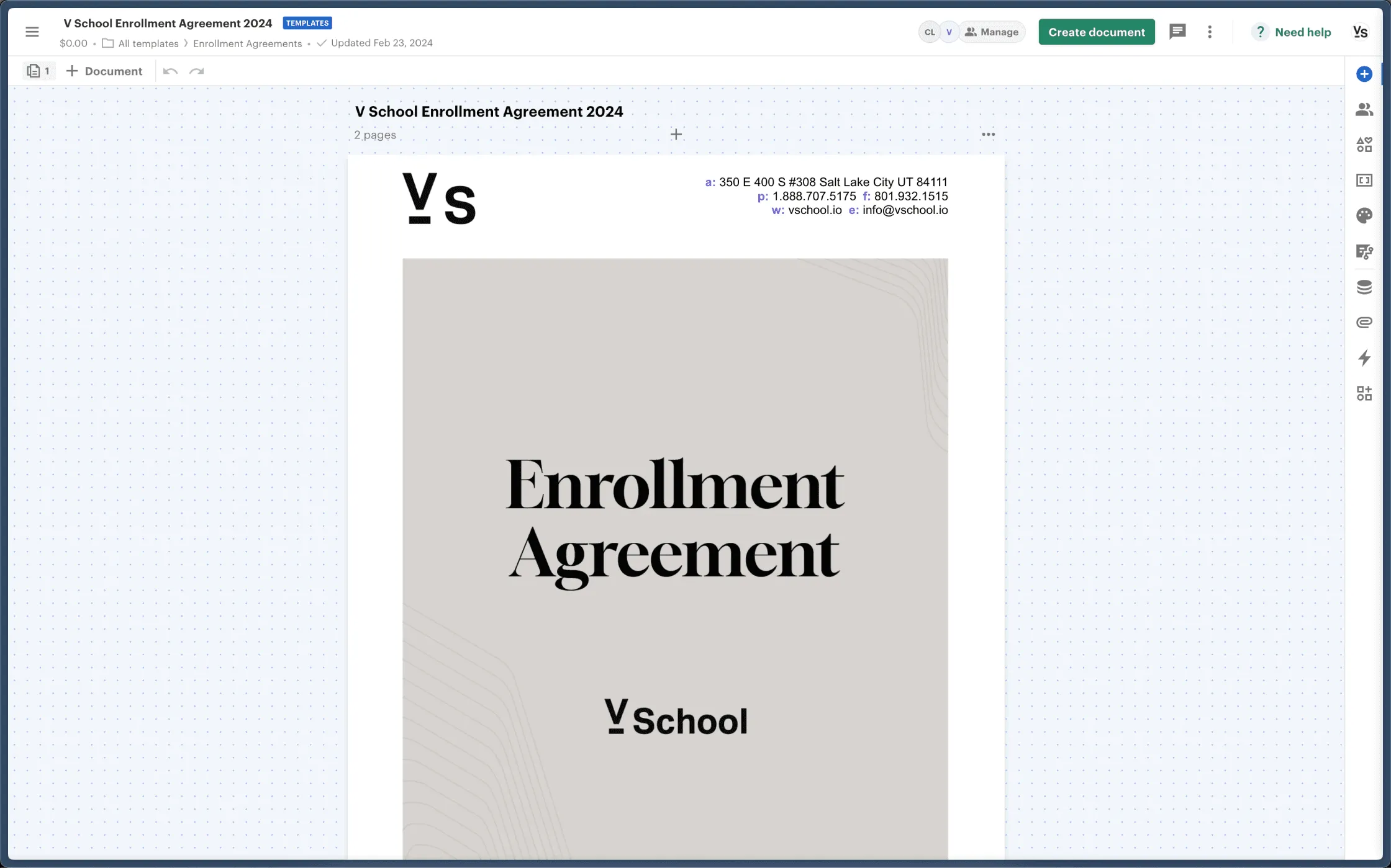 The Enrollment Agreement